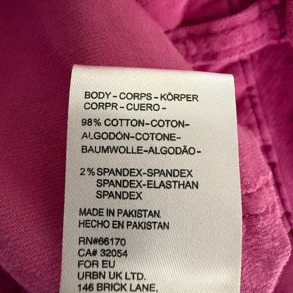 Free People corduroy pants flare high rise velvet cropped cotton 4 - Picture 7 of 8